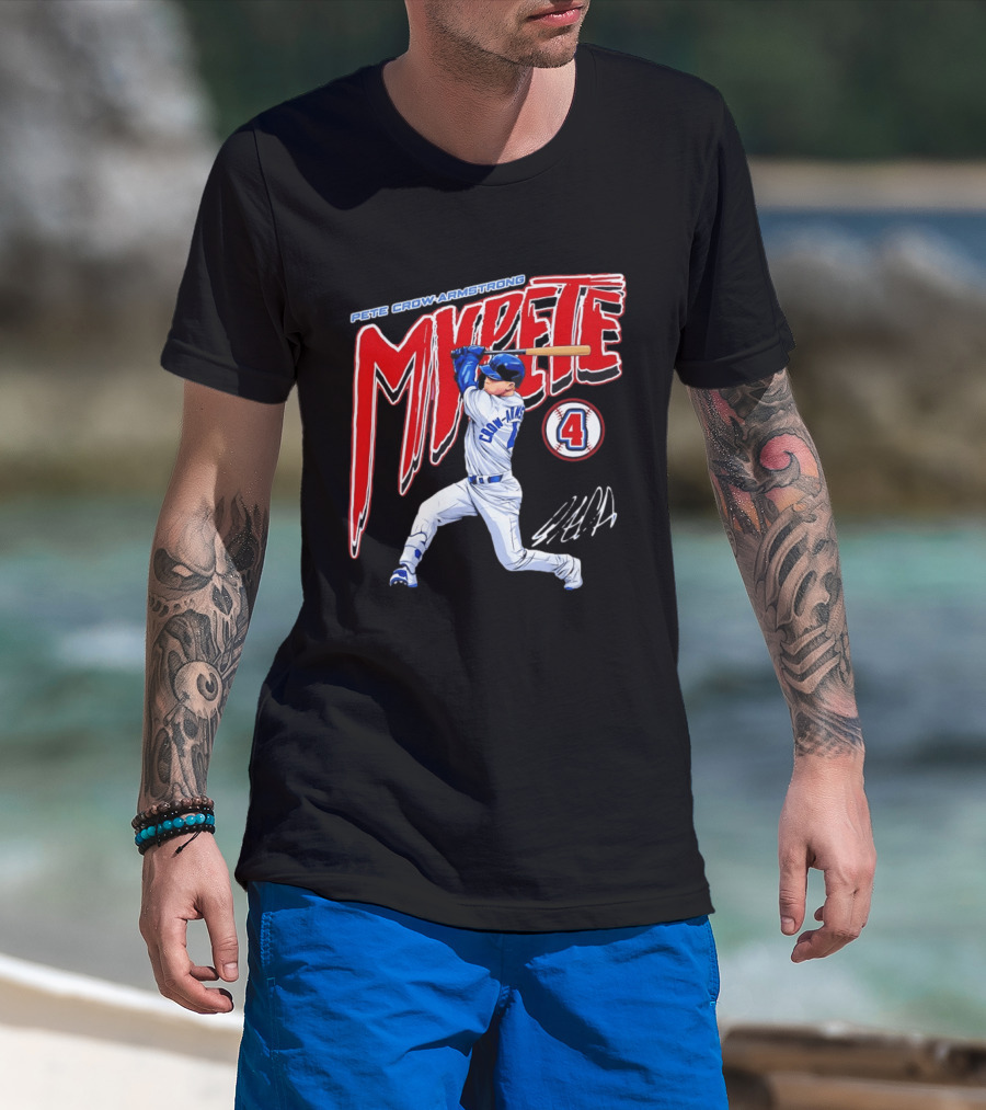 Pete Crow Armstrong MVPete Chicago Cubs Baseball Number 4 T-Shirt
