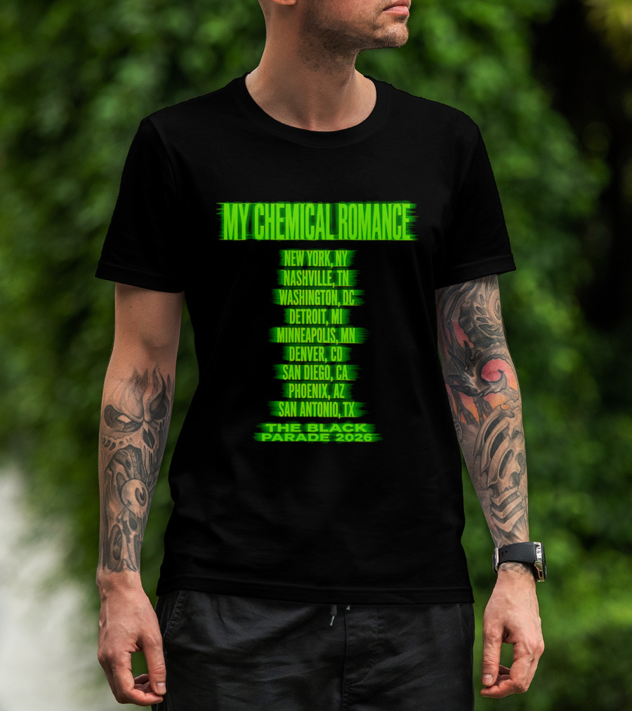 My Chemical Romance The Black Parade 2026 Nashville TN Tour Dates T-Shirt