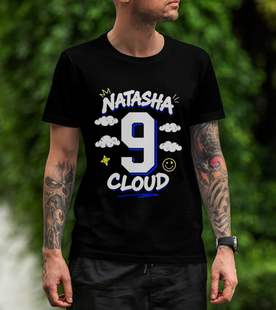 Natasha Cloud 9 Chicago Sky 2026 Clouds Stars Smiley T-Shirt