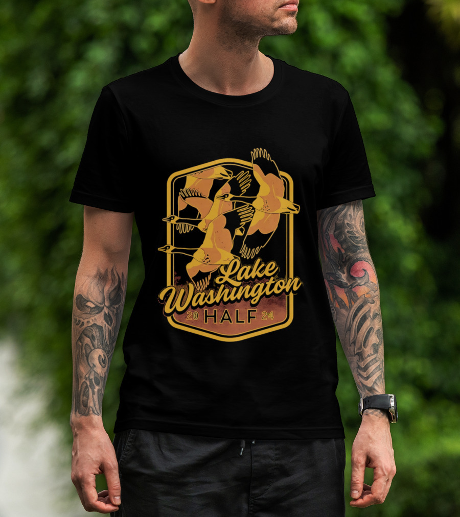 Lake Washington Half Marathon 2024 Geese T-Shirt