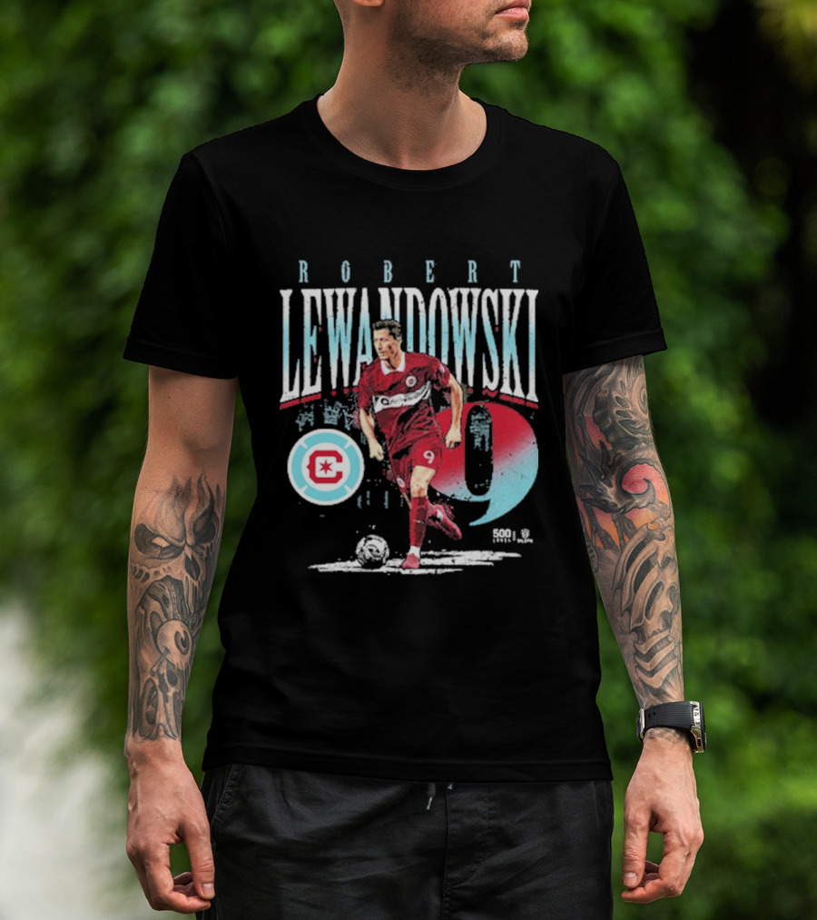 Robert Lewandowski Chicago Fire FC Number 9 Soccer Star T-Shirt