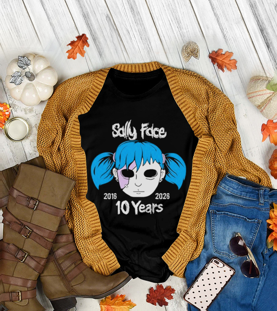Sally Face 10 Years Anniversary 2016 2026 T-Shirt