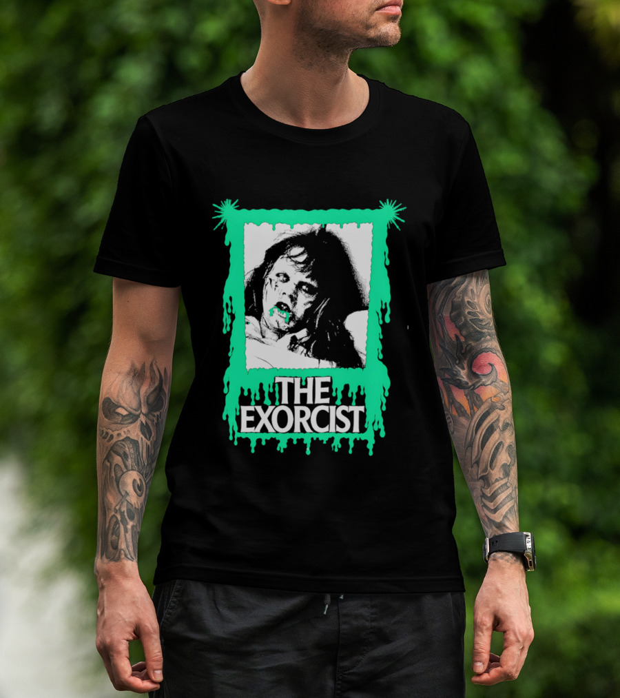 The Exorcist Regan Macneil Neon Drip Horror T-Shirt