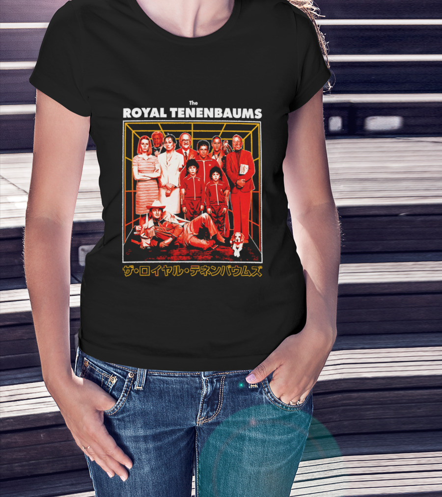The Royal Tenenbaums Movie Cast Retro Japanese T-Shirt
