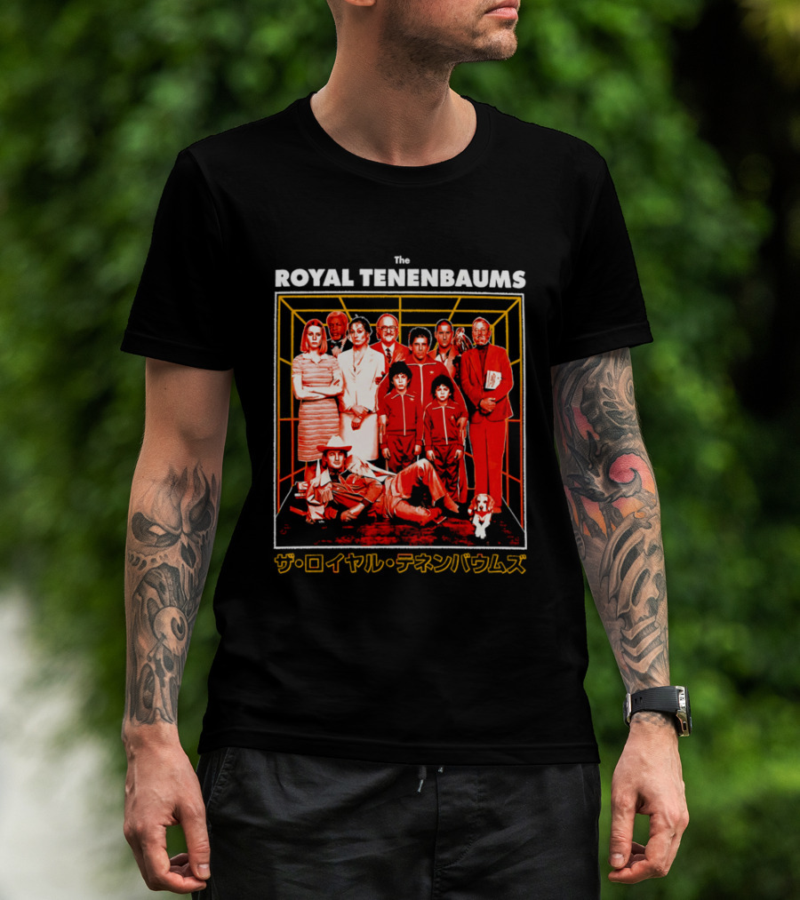 The Royal Tenenbaums Movie Cast Retro Japanese T-Shirt