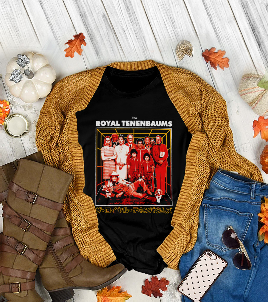 The Royal Tenenbaums Movie Cast Retro Japanese T-Shirt