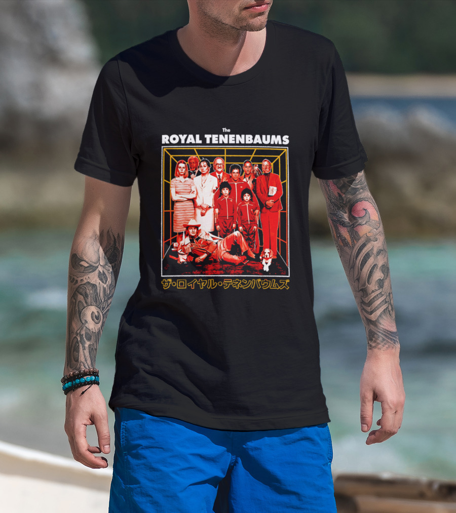 The Royal Tenenbaums Movie Cast Retro Japanese T-Shirt