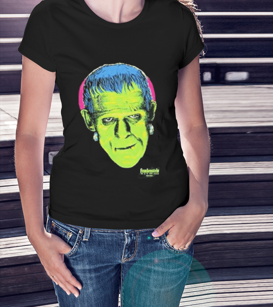 Frankenstein Universal Studios Monsters Head Travis Barker T-Shirt