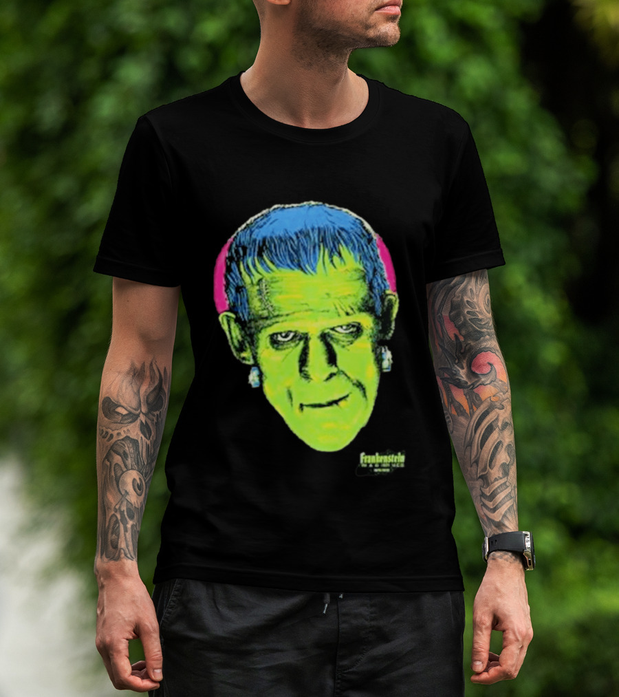 Frankenstein Universal Studios Monsters Head Travis Barker T-Shirt