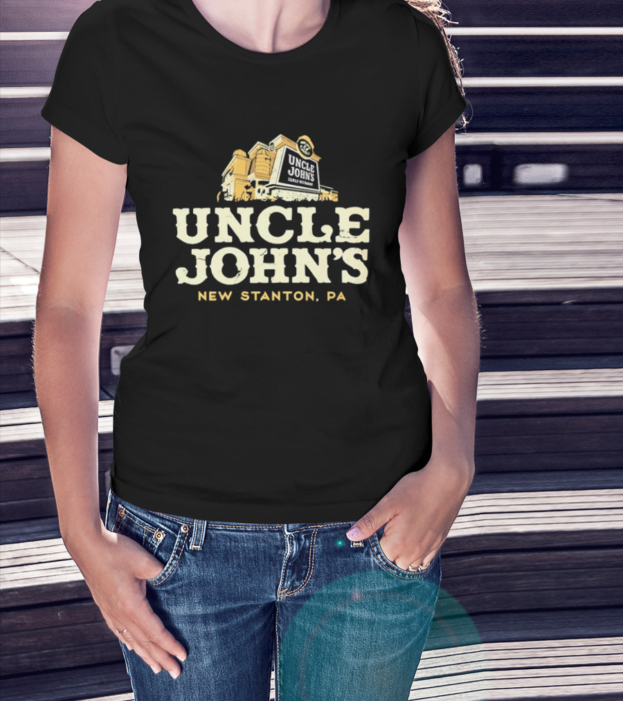 Uncle John's Family Restaurant New Stanton PA Building Silo Architecture T-Shirt