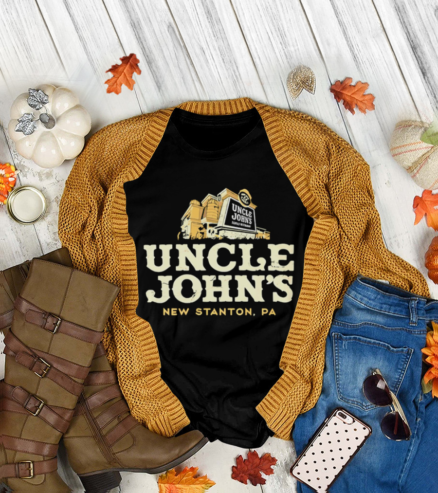Uncle John's Family Restaurant New Stanton PA Building Silo Architecture T-Shirt