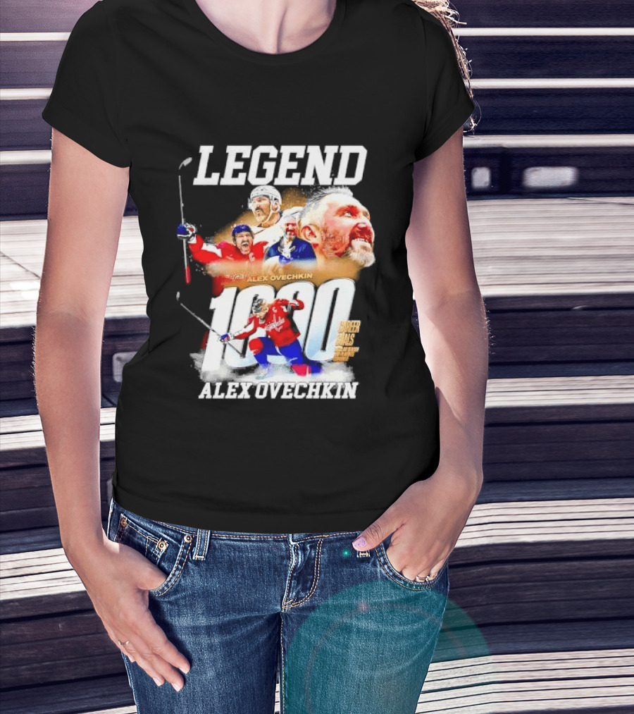 Legend Alex Ovechkin 1000 Career Goals Washington Capitals NHL Player T-Shirt