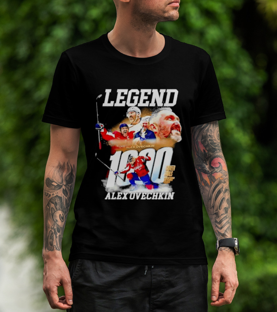 Legend Alex Ovechkin 1000 Career Goals Washington Capitals NHL Player T-Shirt