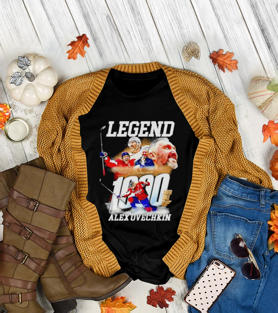 Legend Alex Ovechkin 1000 Career Goals Washington Capitals NHL Player T-Shirt