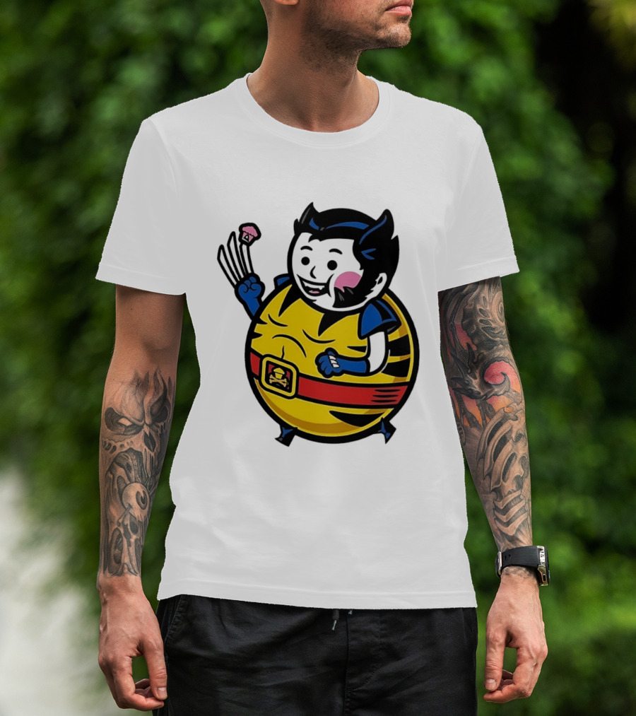Wolverine Cupcake Fan With Claws And Round Yellow Outfit T-Shirt