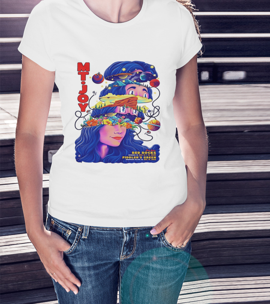 MT. Joy Red Rocks Fiddler's Green Aug 11 2026 Floral Space T-Shirt