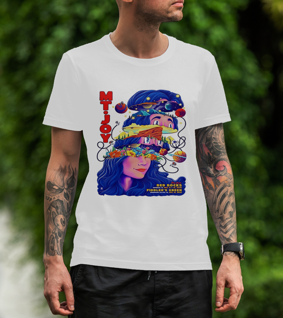 MT. Joy Red Rocks Fiddler's Green Aug 11 2026 Floral Space T-Shirt