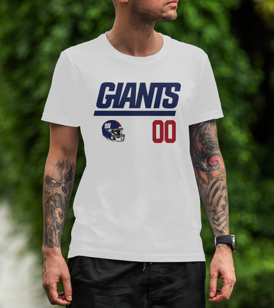 New York Giants 00 Football Helmet Giants T-Shirt