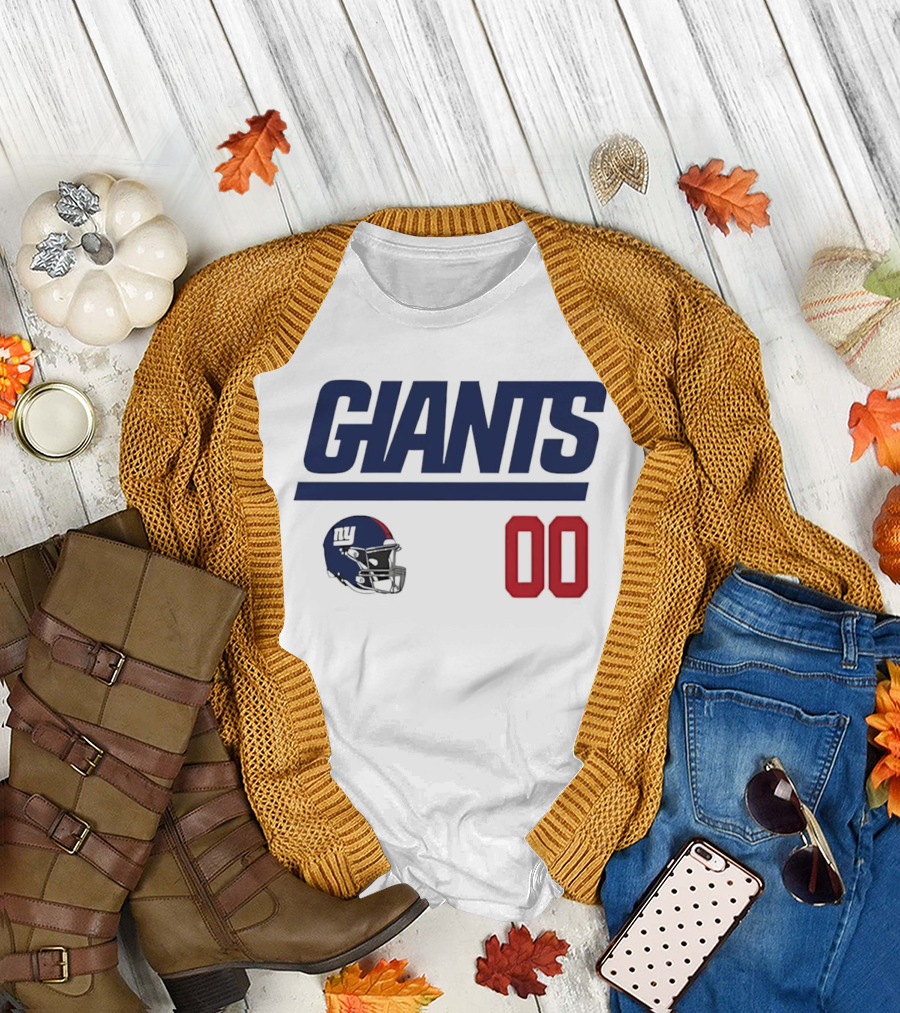 New York Giants 00 Football Helmet Giants T-Shirt