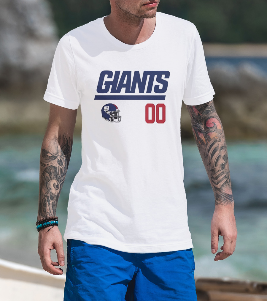 New York Giants 00 Football Helmet Giants T-Shirt