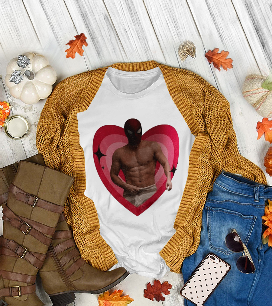 Heart Masked Bodybuilder Spidey T-Shirt