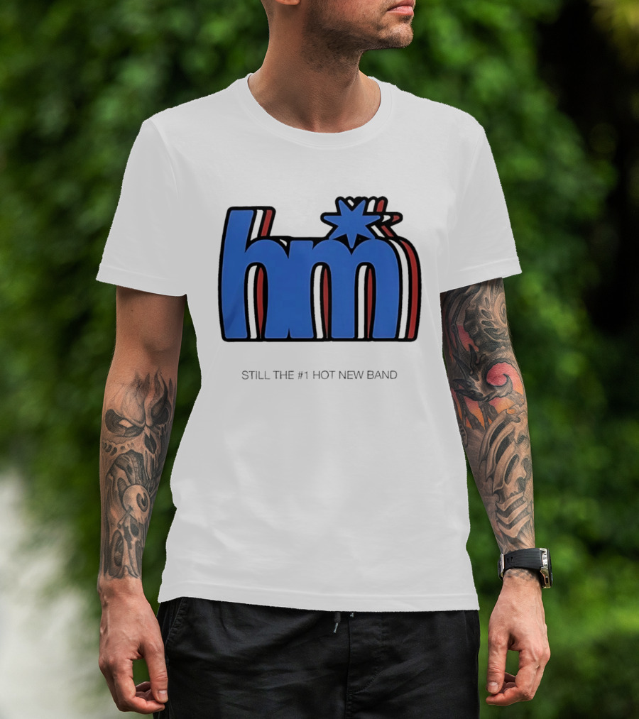 HM Still The Number 1 Hot New Band Blue Star 3D Layered Shadow T-Shirt