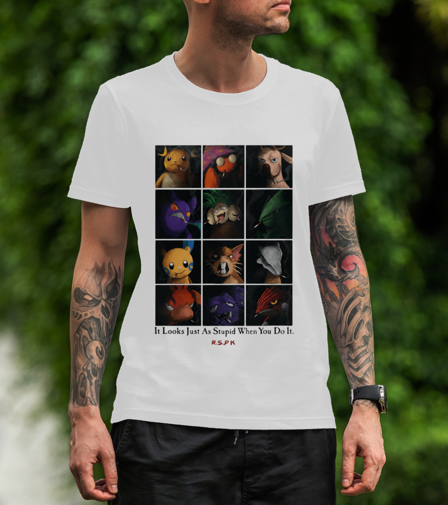 It Looks Just As Stupid When You Do It Cigarette Smoking Cartoon T-Shirt