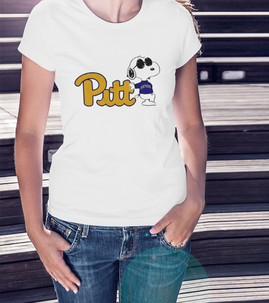 Pittsburgh Panthers NCAA Pitt Snoopy Sunglasses Cartoon T-Shirt