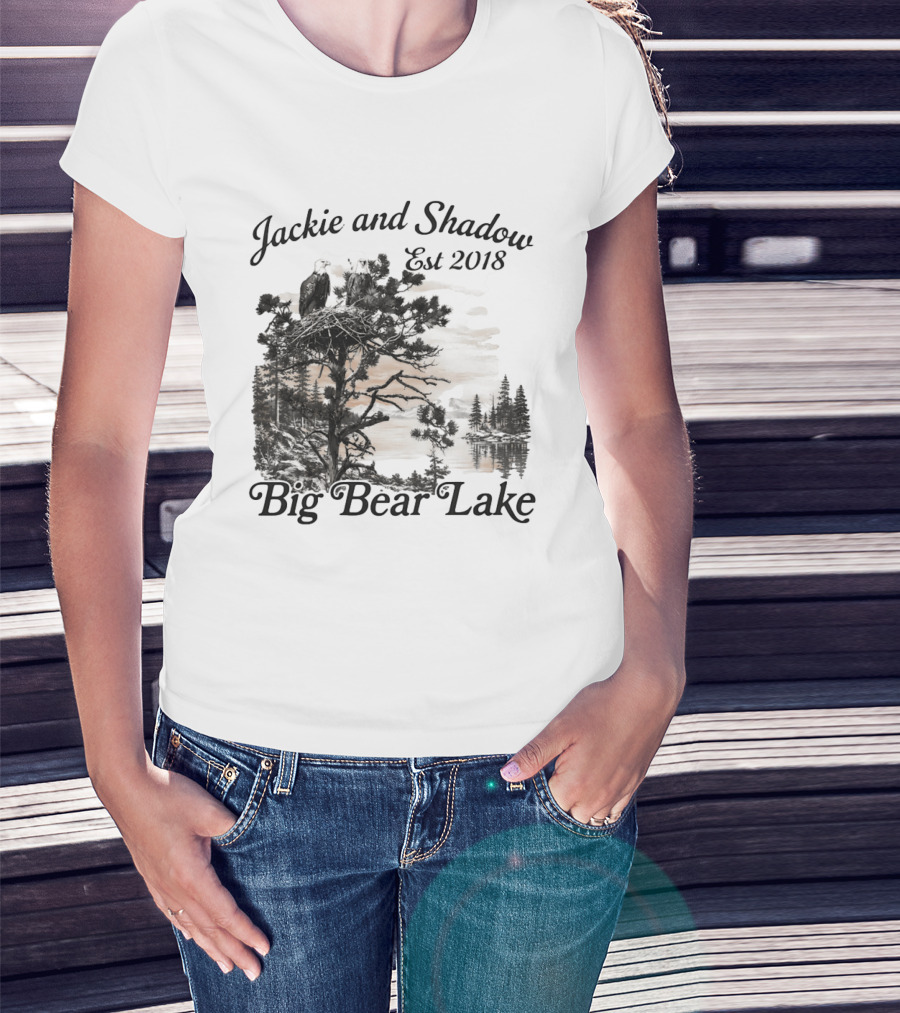 Jackie And Shadow Bald Eagle Nesting Pair Established 2018 Big Bear Lake T-Shirt