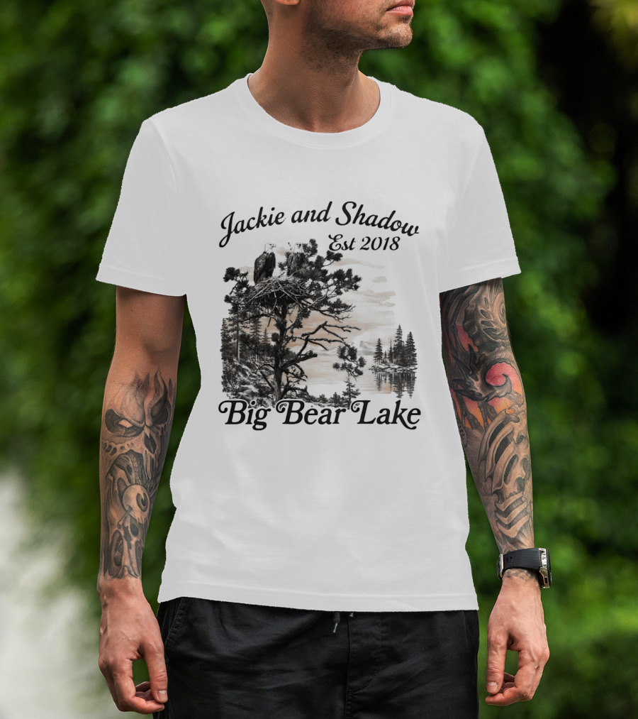 Jackie And Shadow Bald Eagle Nesting Pair Established 2018 Big Bear Lake T-Shirt