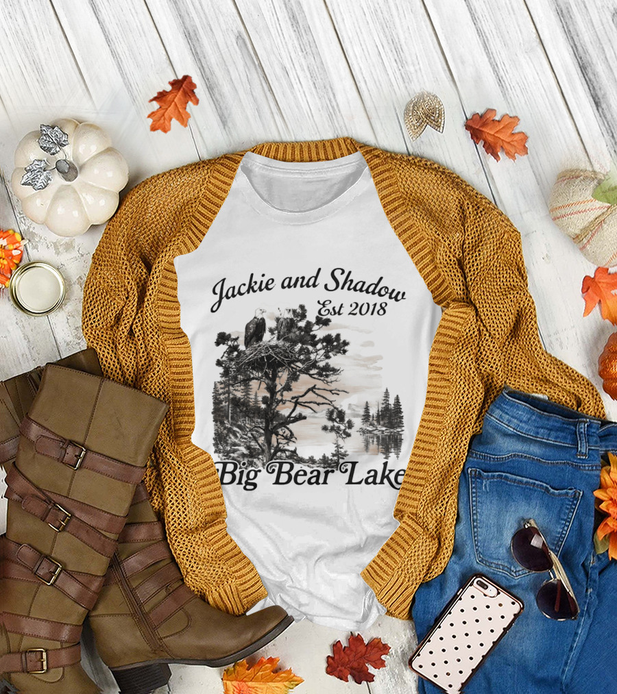 Jackie And Shadow Bald Eagle Nesting Pair Established 2018 Big Bear Lake T-Shirt