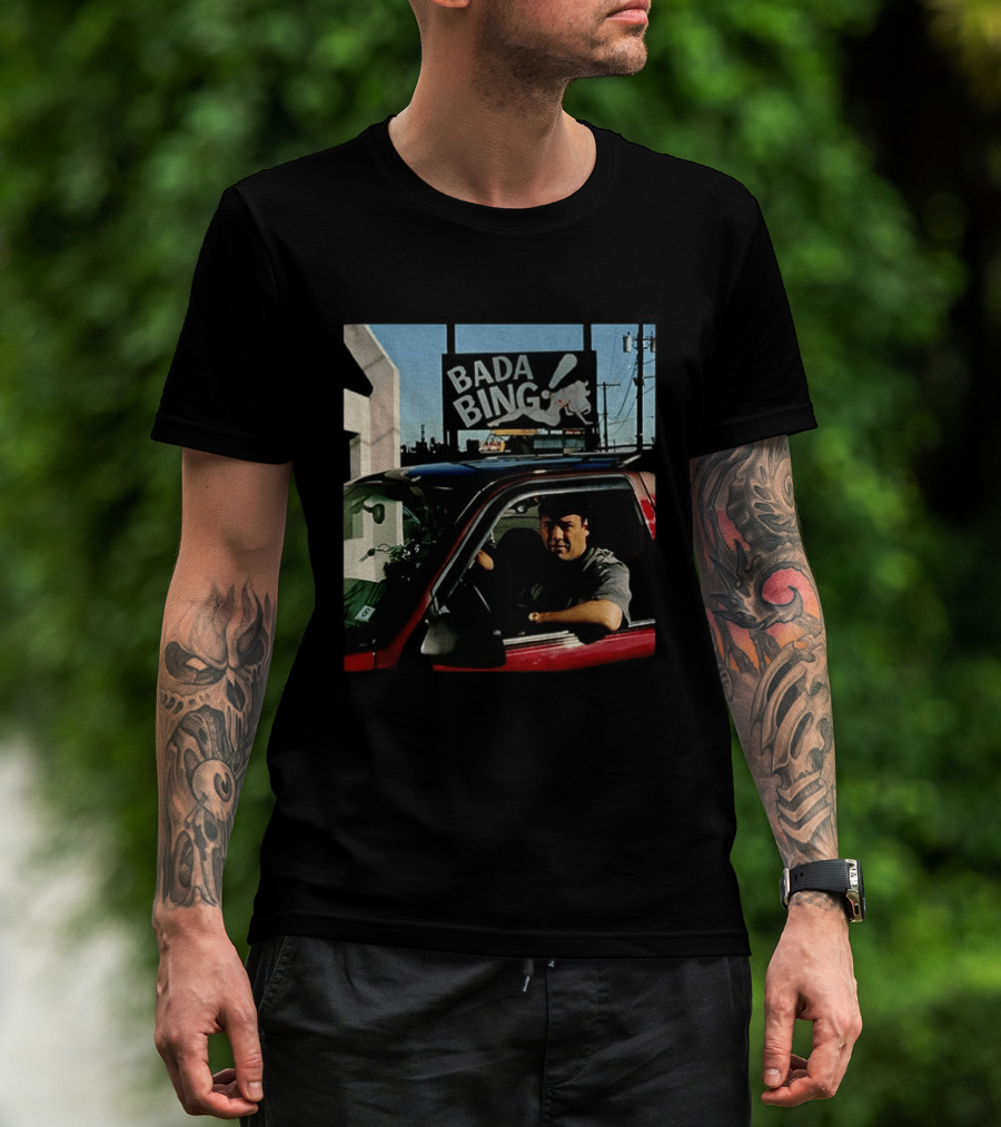 Bada Bing Tony Soprano Vintage Car Scene Sopranos Iconic TV Series T-Shirt
