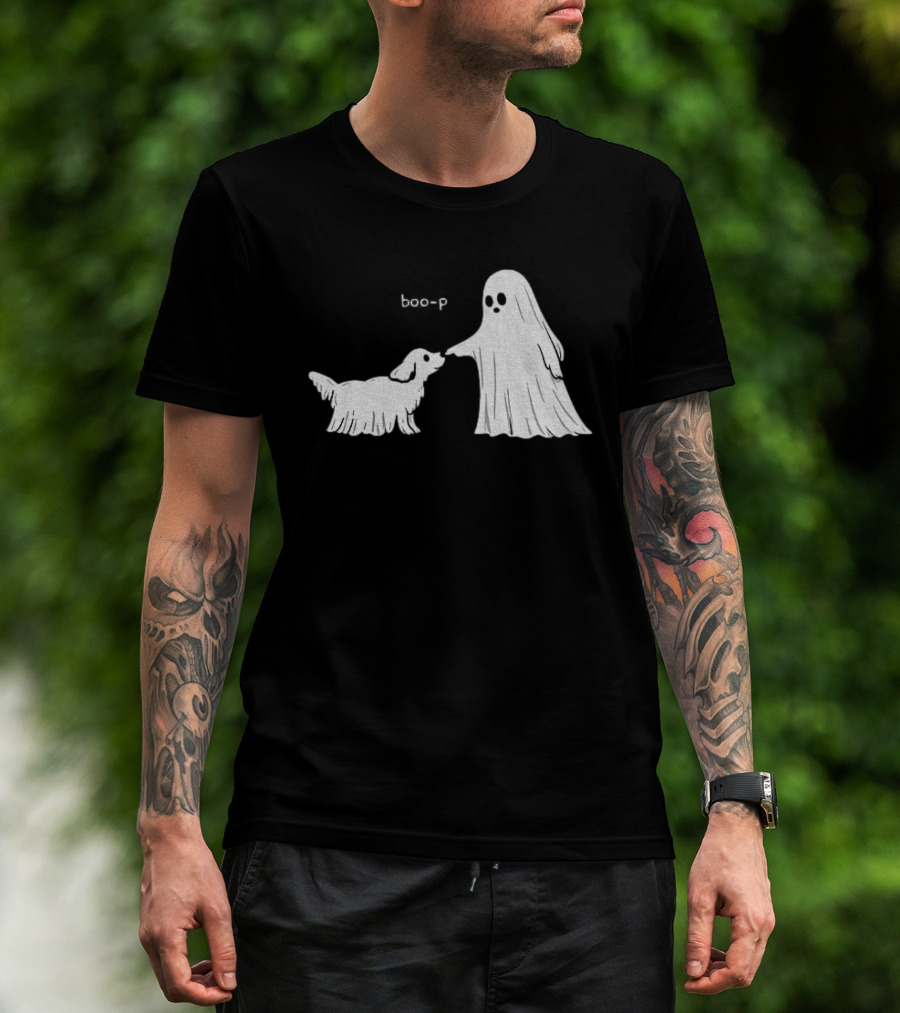 Boo P Ghost And Dog Pet Cartoon T-Shirt