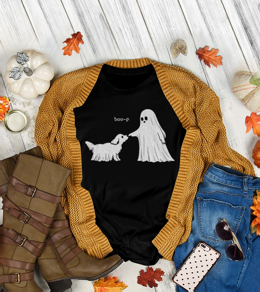 Boo P Ghost And Dog Pet Cartoon T-Shirt