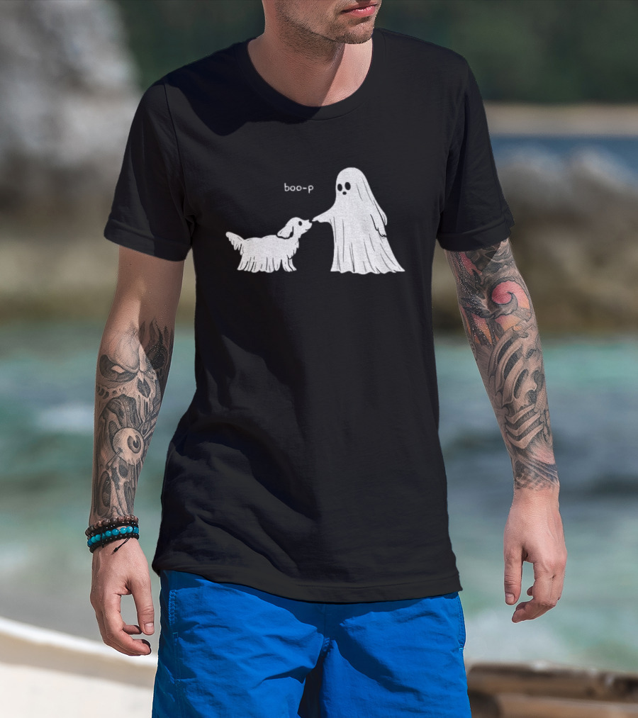 Boo P Ghost And Dog Pet Cartoon T-Shirt
