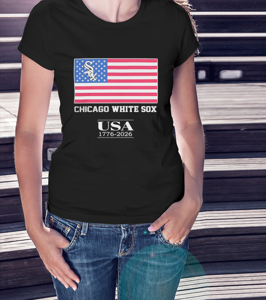 Chicago White Sox USA 1776 2026 Stars And Stripes American Flag T-Shirt