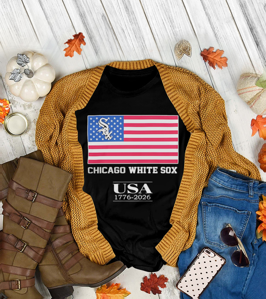 Chicago White Sox USA 1776 2026 Stars And Stripes American Flag T-Shirt