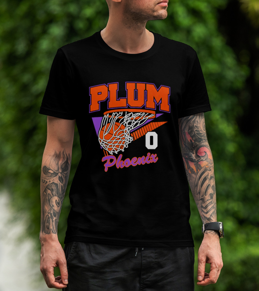 Phoenix Suns Plum Basketball Hoop Net Number 0 T-Shirt