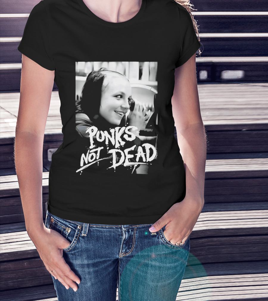 Punks Not Dead Britney Spears Iconic Shaved Look T-Shirt