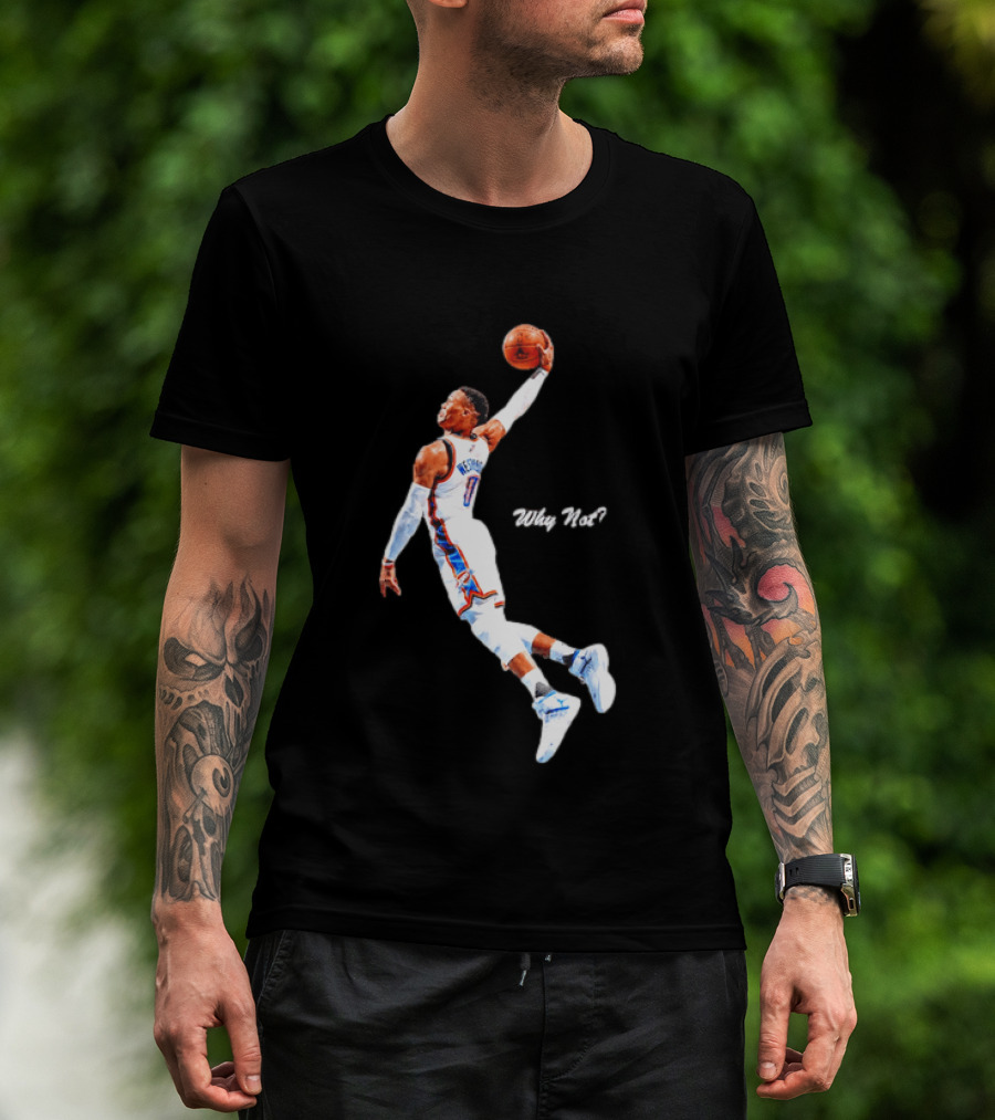 Russell Westbrook OKC Thunder Why Not Basketball Dunk T-Shirt