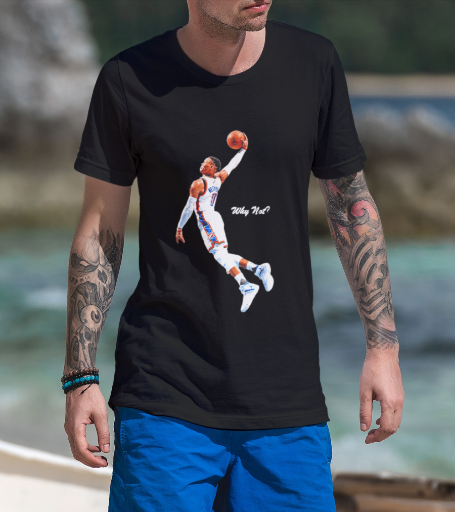 Russell Westbrook OKC Thunder Why Not Basketball Dunk T-Shirt
