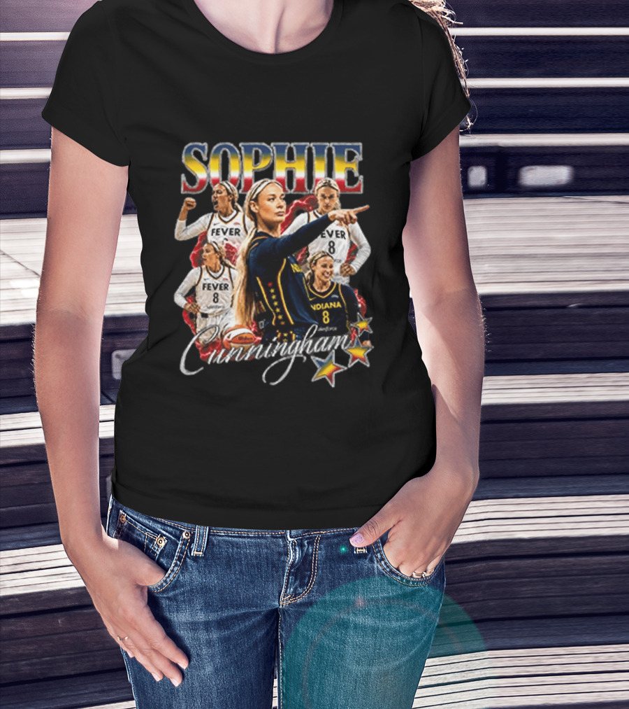 Sophie Cunningham Fever Indiana Basketball Stars T-Shirt