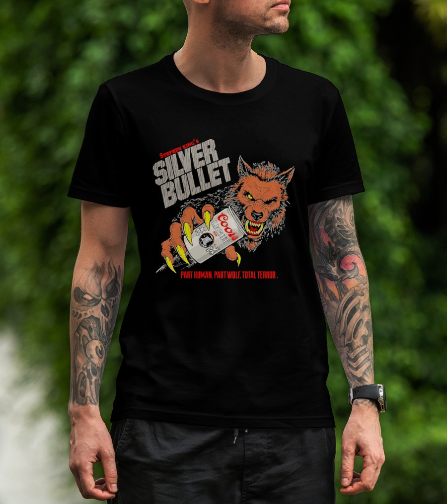 Stephen King's Silver Bullet Coors Part Human Part Wolf Total Terror T-Shirt
