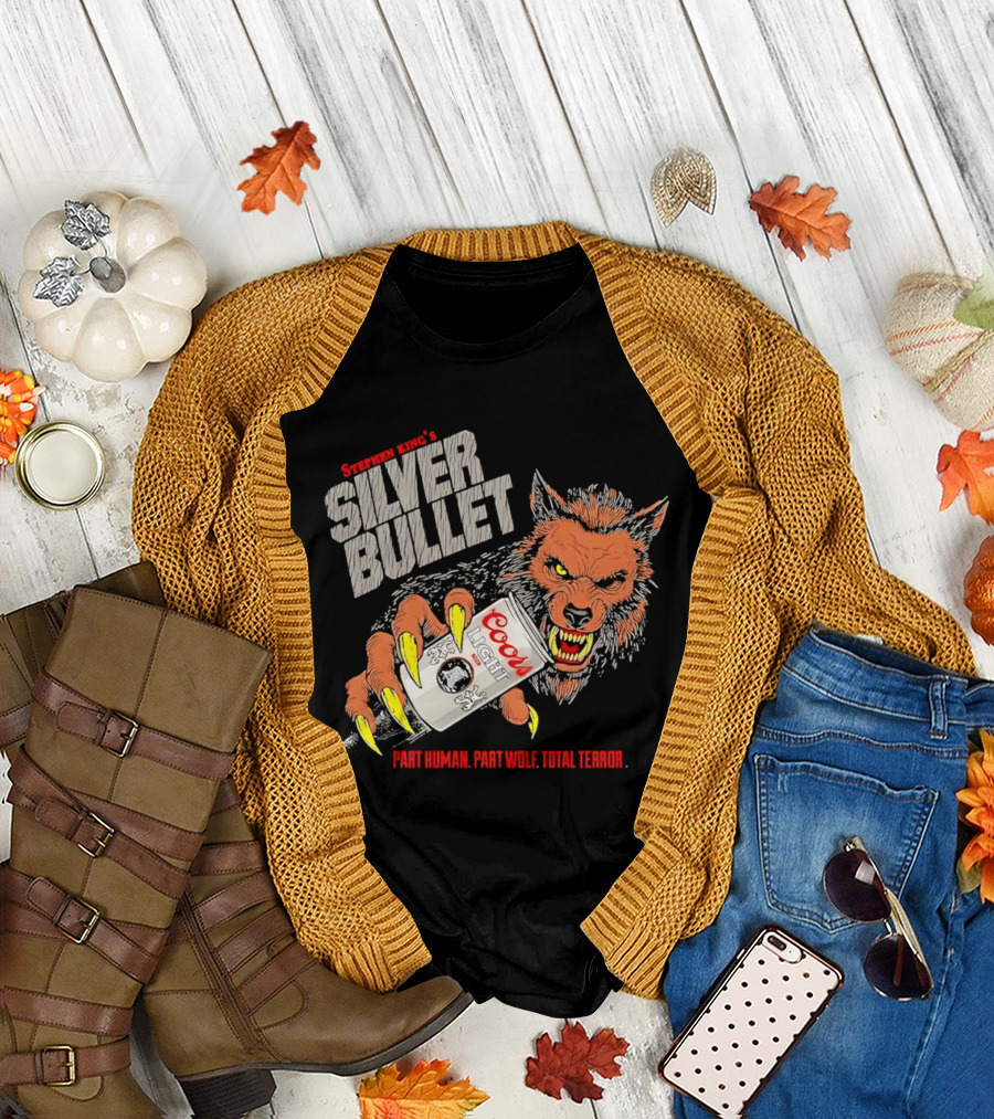 Stephen King's Silver Bullet Coors Part Human Part Wolf Total Terror T-Shirt