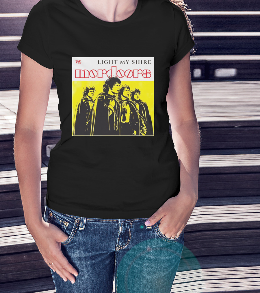 The Light My Shire Mordoors Four Hobbits Cloaks Yellow T-Shirt