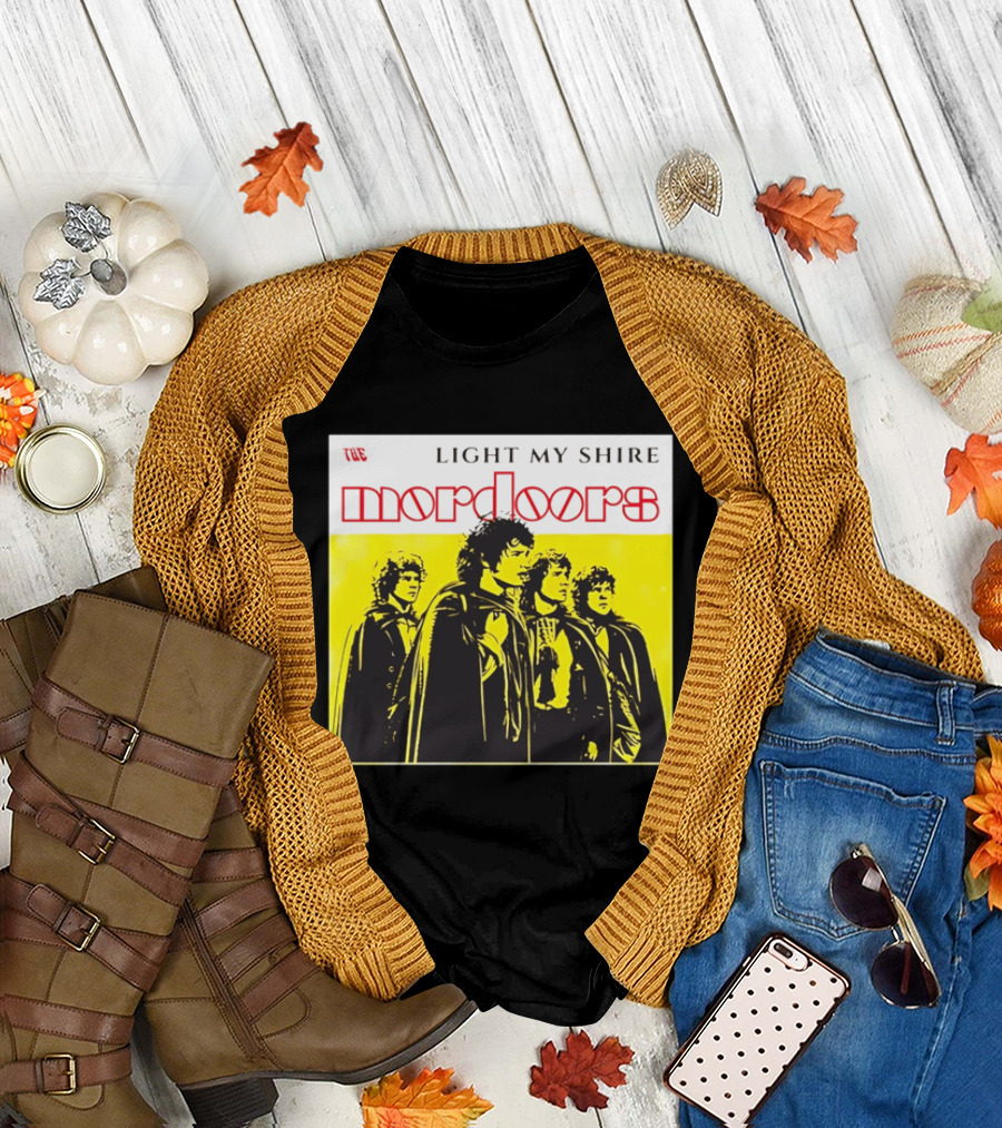 The Light My Shire Mordoors Four Hobbits Cloaks Yellow T-Shirt