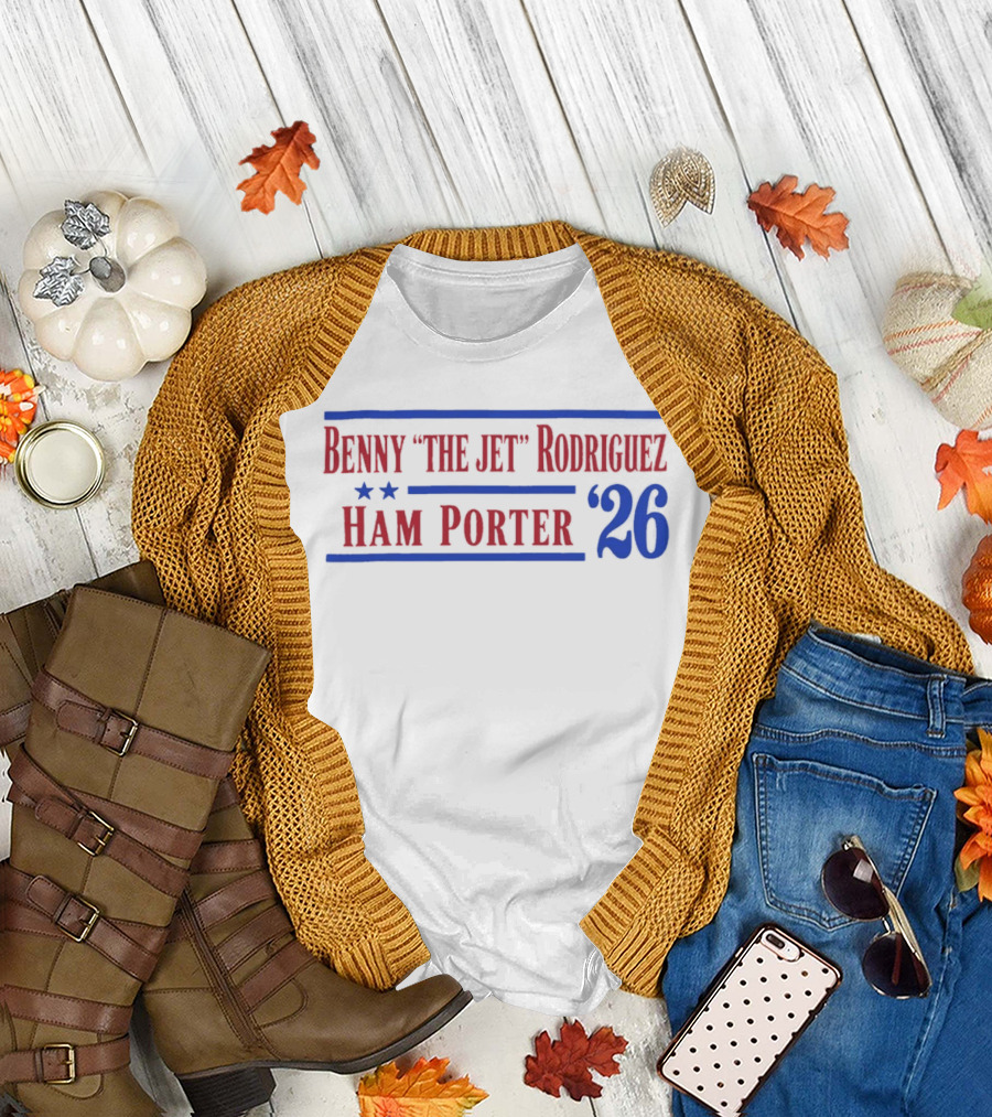 Benny The Jet Rodriguez Ham Porter 26 Stars Blue Lines T-Shirt