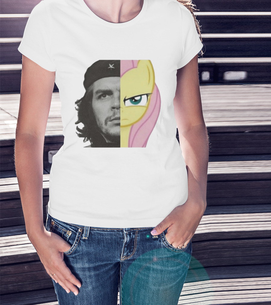 Che Guevara Fluttershy Crossover Fusion Face Mashup T-Shirt