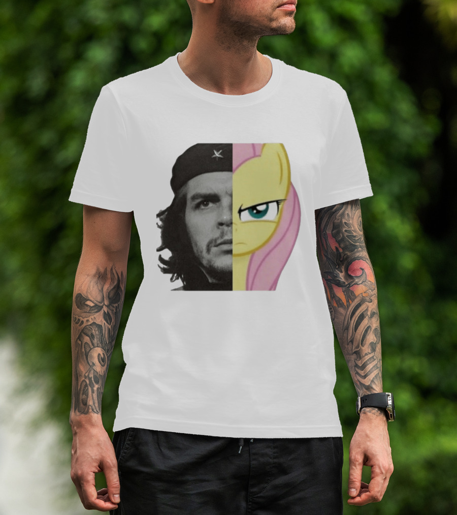 Che Guevara Fluttershy Crossover Fusion Face Mashup T-Shirt