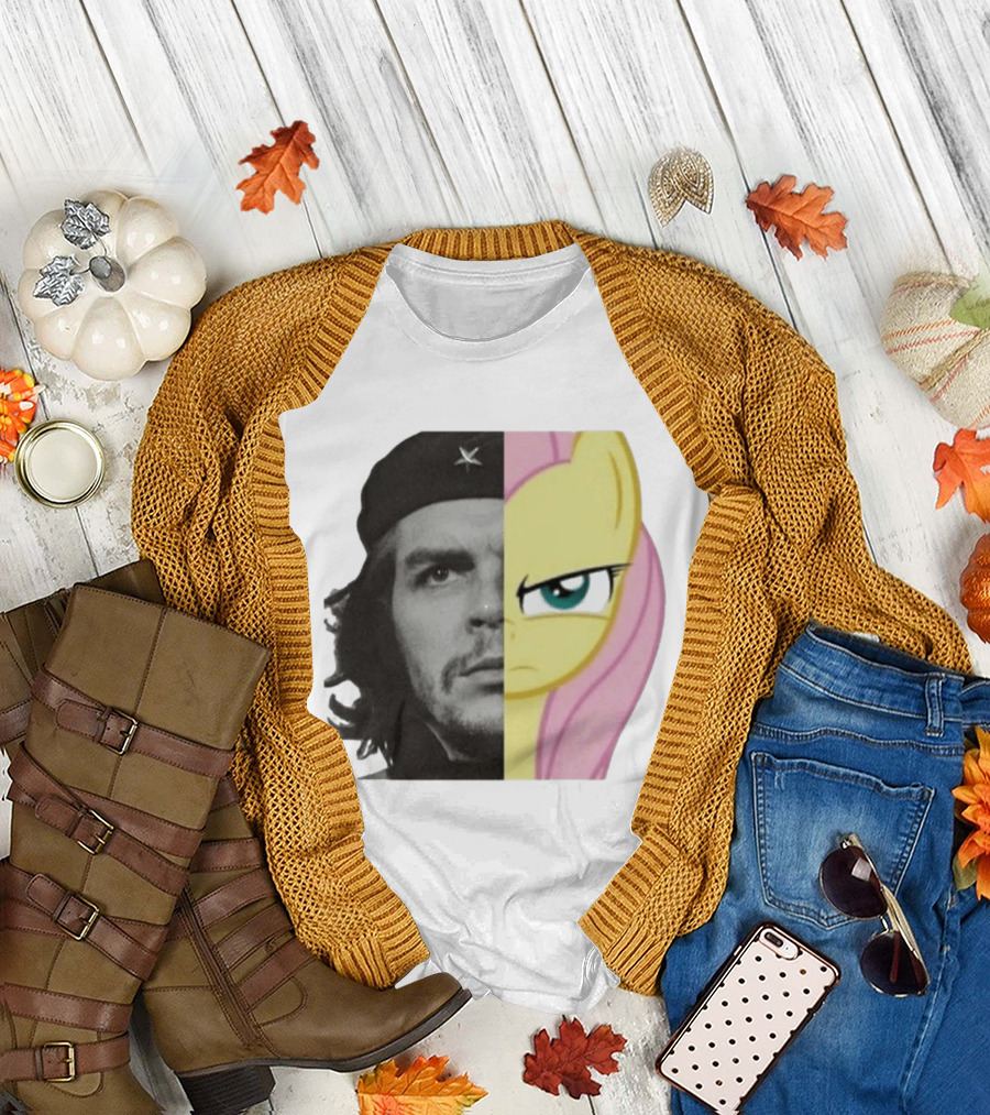 Che Guevara Fluttershy Crossover Fusion Face Mashup T-Shirt